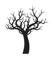 arbre noir. illustration vectorielle. vecteur