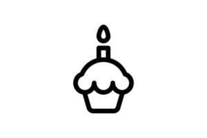 muffin icône dessert style de ligne gratuit
