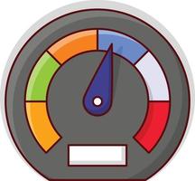 illustration vectorielle de compteur de vitesse sur fond. symboles de qualité premium. icônes vectorielles pour le concept et la conception graphique. vecteur