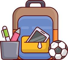 illustration vectorielle de sac d'école sur un background.symboles de qualité premium. icônes vectorielles pour le concept et la conception graphique.