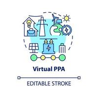 icône de concept ppa virtuel vecteur