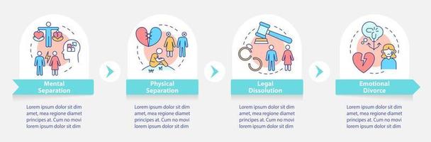 modèle d'infographie rond survivant au divorce vecteur