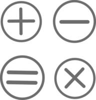 illustration de symbole vecteur icône calculatrice simple en couleur gris foncé