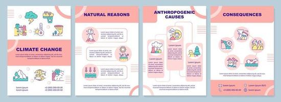modèle de brochure sur le changement climatique vecteur