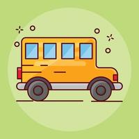 illustration vectorielle de bus scolaire sur un background.symboles de qualité premium. icônes vectorielles pour le concept et la conception graphique. vecteur