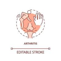 icône de concept de terre cuite d'arthrite vecteur