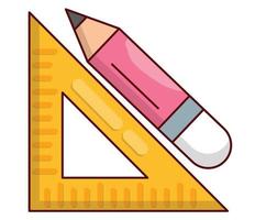 illustration vectorielle de crayon à l'échelle sur un fond. symboles de qualité premium. icônes vectorielles pour le concept et la conception graphique. vecteur