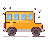 illustration vectorielle de bus scolaire sur un background.symboles de qualité premium. icônes vectorielles pour le concept et la conception graphique. vecteur