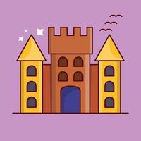 illustration vectorielle de château sur un background.symboles de qualité premium. icônes vectorielles pour le concept et la conception graphique. vecteur