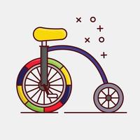 illustration vectorielle de monocycle sur fond. symboles de qualité premium. icônes vectorielles pour le concept et la conception graphique.