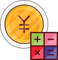 illustration vectorielle de calcul sur un fond. symboles de qualité premium. icônes vectorielles pour le concept et la conception graphique. vecteur