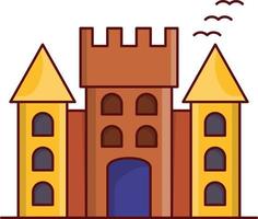 illustration vectorielle de château sur un background.symboles de qualité premium. icônes vectorielles pour le concept et la conception graphique. vecteur