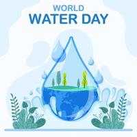 concept de journée de l'eau vecteur