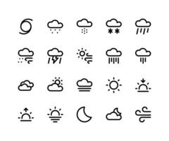 icônes de ligne météo