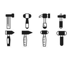 illustration d'icônes de marteau vecteur