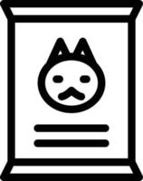 illustration vectorielle de nourriture pour chat sur un background.symboles de qualité premium. icônes vectorielles pour le concept et la conception graphique. vecteur