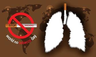 illustration vectorielle, affiche, arrière-plan ou bannière pour la journée mondiale sans tabac. arrêter le tabac vecteur