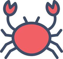 illustration vectorielle de crabe sur fond. symboles de qualité premium. icônes vectorielles pour le concept et la conception graphique. vecteur