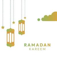 ramadan lumières lampe thème vert gradation vecteur musulman islamique