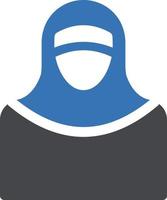 illustration vectorielle de femmes hijab sur fond symboles de qualité premium. icônes vectorielles pour le concept et la conception graphique. vecteur