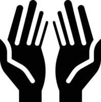 illustration vectorielle de prière à la main sur un fond. symboles de qualité premium. icônes vectorielles pour le concept et la conception graphique. vecteur