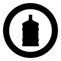 distributeur de grandes bouteilles de couleur noire en cercle vecteur