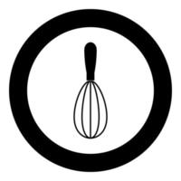 L'icône fouet couleur noire en cercle vecteur