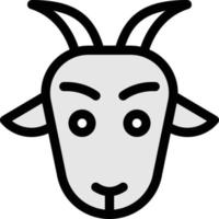 illustration vectorielle de chèvre sur un fond. symboles de qualité premium. icônes vectorielles pour le concept et la conception graphique. vecteur