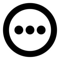 Inscrivez-vous continuer l'icône de couleur noire en cercle vecteur