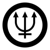 symbole de neptune icône illustration vectorielle de couleur noire image simple vecteur
