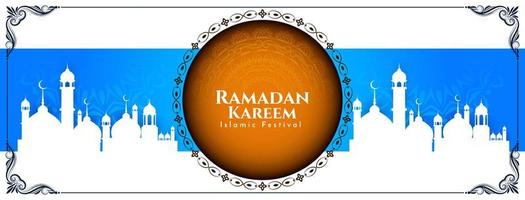 conception de bannière de festival islamique ramadan kareem religieux vecteur