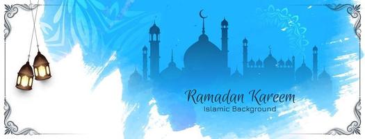ramadan kareem festival islamique élégant design de bannière décorative vecteur