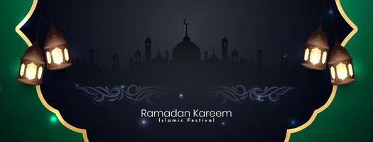 bannière culturelle de célébration du festival islamique ramadan kareem