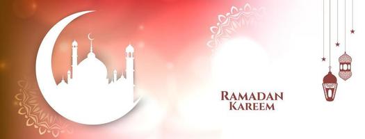 bannière culturelle de célébration du festival islamique ramadan kareem vecteur