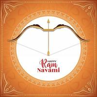 heureux ram navami festival culturel hindou fond vecteur