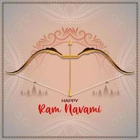 joyeux ram navami fête traditionnelle célébration fond vecteur