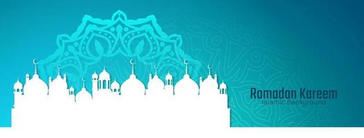 ramadan kareem festival islamique élégant design de bannière décorative vecteur