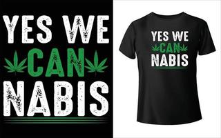 conception de t-shirt de marijuana, vecteur de marijuana, feuille de marijuana.