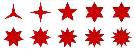 ensemble de forme d'étoile rouge, illustration vectorielle de fond abstrait texture vecteur