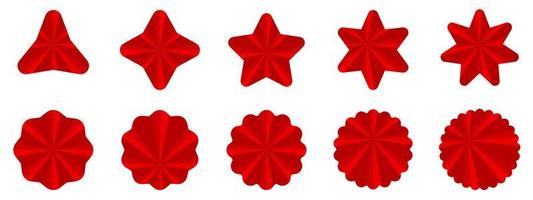 ensemble de collection d'icônes autocollant rouge de starburst, illustration vectorielle de fond abstrait motif vecteur
