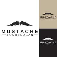 modèle de conception de logo icône vecteur moustache