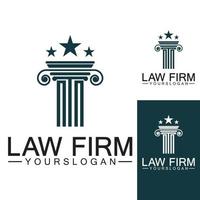 cabinet d'avocats pilier logo template-vector vecteur