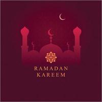 ramadan kareem, fond de voeux aux couleurs violettes. vecteur