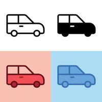 illustration graphique vectoriel de l'icône de la voiture. parfait pour l'interface utilisateur, nouvelle application, etc.