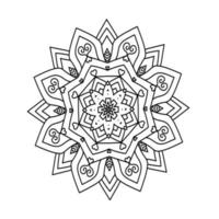 vecteur gratuit de mandala floral mignon