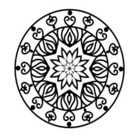 vecteur gratuit de mandala floral mignon