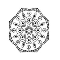 vecteur gratuit de mandala floral mignon