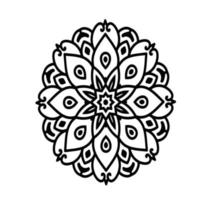 vecteur gratuit de mandala floral mignon