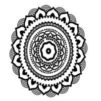 vecteur gratuit de mandala floral mignon