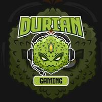 logo mascotte durian pour e-sport vecteur